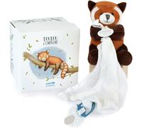 KALANKA-- Collection UNICEF - Doudou Accroche-Tétine Panda Roux - Attache Sucette 12 cm - Idée Cadeau De Naissance Bébé Fille et Garçon - Garantie Doudou Perdu - Bébé & Moi - DC3982