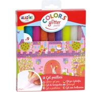 KALANKA-- Colors Glitter Pastels - Crayons Gel Paillettes - Loisirs Créatifs Enfant - 9 Crayons pour Faire Briller les Dessins - À partir de 5 Ans