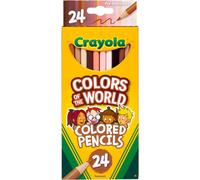 KALANKA-Colours of The World - Kit de 24 Crayons de Couleurs en Bois, Assortiment Couleurs de Peaux à Travers le Monde - Âge Conseillé: à Partir de 3 Ans