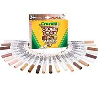KALANKA-Colours of The World - Kit de 24 Feutres de Couleurs, Assortiment Couleurs de Peaux à Travers Le Monde - Âge Conseillé: à Partir de 3 Ans
