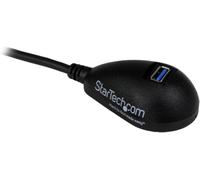 KALANKA-.com Câble d'extension SuperSpeed USB 3.0 (5Gbps) de 1,5m - Rallonge USB A vers A sur socle - M/F - Noir (USB3SEXT5DKB)