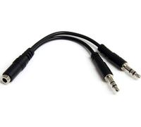 KALANKA-.com Câble séparateur de casque 4 broches de 3,5 mm vers 2 x 3 broches de 3,5 mm - F/M (MUYHSFMM)