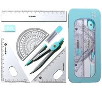 Kalanka-Compas,Dessin De La Géométrie Du Jeu De Boussoles,Rapporteur Et Compas Professionnel,Kit Dapprentissage Complet,Équerre Avec Compas, Gomme Et Mines Pour Les Maths Et Lenseignement À Domicile.