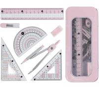 KALANKA-Compas, Kit dApprentissage Complet, Équipé dUne Boîte Extérieure Robuste Et Exquise Résistante Aux Chocs, Des Equerre Ecole Pour lÉcole Secondaire Qui Sont Appréciés Par Les Enfants