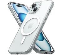 Kalanka-Compatible Avec Coque Iphone 15 [Fusion Matte Magnetic] Magn¿¿Tique Translucide Rigide Back Tpu Souple Bumper ¿¿Tui Antichoc Protection Anti-Empreintes Digitales - Matte Clear