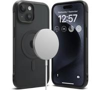 Kalanka-Compatible Avec Coque Iphone 15 Plus [Fusion Bold Matte Magnetic] Magnétique Anti-Jaunissement Translucide Rigide Back Tpu Souple Bumper Étui Antichoc Protection - Matte Black