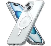 Kalanka-Compatible Avec Coque Iphone 15 Plus [Fusion Magnetic] Magn¿¿Tique Transparente Clear Rigide Polycarbonate Back Tpu Souple Bumper ¿¿Tui Antichoc De Protection - Clear
