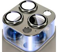 Kalanka-Compatible Avec Iphone 15 Pro/Iphone 15 Pro Max Caméra Protection, [Conception Intégrale] Verre Trempé Protection Caméra Arrière Compatible Avec Iphone 15 Pro/Iphone 15 Pro Max- Gris