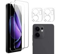 KALANKA-Compatible avec OPPO Reno 13 F/Reno 13 FS pour verre trempé, lot de 2 protections d'écran et 2 films en verre trempé pour appareil photo, dureté 9H, protection anti-rayures HD