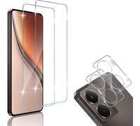 KALANKA-Compatible avec Realme P3 5G Protection écran, 2 Pièces Verre Trempé [3D Couverture Complète]+ 2 Pièces Caméra Protecteur, 9H Dureté HD Sans Bulles Anti-rayure Protection Décran