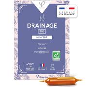Kalanka-- Complément Alimentaire Drainage Minceur - Idéal Régime Minceur - Thé Vert, Jus De Pamplemousse, Jus De Concentré D'ananas - 20 Ampoules - Cure De 10 Jours - Fabriqué En France