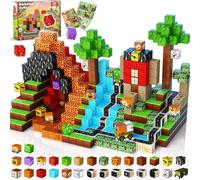 KALANKA-Construction magnetique Enfant, Ensemble de Cube Magnétiques de 100 Pièces, Construire un monde de dinosaures préhistoriques pour Jouet Enfants 3 4 5 6 7 8 9+ Ans Jouets pour Garçons à partir