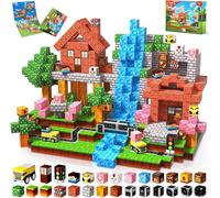 KALANKA-Construction magnetique Enfant Magnetic Blocks 100 Pièces Prairies et Routes Bloc Construction Magnetique Jouet de Construction Montessori Cadeaux Créatif Pour Garçons et Filles de 3 à 9 ans