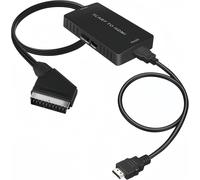 KALANKA-Convertisseur Péritel vers HDMI avec Commutateur 720p/1080p - Adaptateur pour Moniteur TV, Projecteur, Lecteur DVD, VHS, STB, Xbox