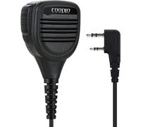 KALANKA-Coodio Micro Haut-Parleur Déporté 2-Pin Supérieur [IP54 Imperméable] Microphone [3,5mm Prise écouteur] pour Kenwood Baofeng UV-5R, UV-82 Midland Wouxun Radio