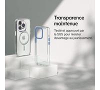 Kalanka-Coque Clear Compatible Avec Magsafe Pour [Iphone 15] Force Magnétique Supérieure, Haute Transparence Et Résiste Au Jaunissement. Personnalisable - Blanc Contour Objectifs Photo