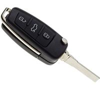 Kalanka-- Coque De Clé Avec Lame Compatible Avec Audi A1, A3, A4, S1, S3, Rs3, Rs6, Tt, Q3, Q7 Boitier Clef Plip Voiture Télécommande 3 Boutons