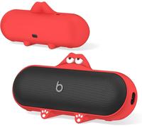 KALANKA-Coque de protection en silicone pour Beats Pill 2024, résistante aux chocs, à l'eau, aux rayures, à la saleté, accessoire pratique pour haut-parleur Bluetooth (rouge)