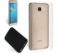 Kalanka-Coque De Protection Transparente Pour Honor 5c + Film Protecteur Verre Trempé Dédié + Batterie Externe Powerbank 3000 Mah - Pack Exopack Liberté 3en1