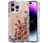 Kalanka-Coque De Téléphone En Polyuréthane Thermoplastique À Motif Floral Peint À L`Huile - Style Rétro Coloré - Bordure Ondulée - Protection Durable Pour Iphone 13 Pro Max - Pour Filles/Femmes