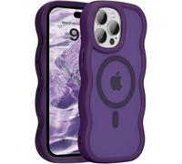 Kalanka-Coque Magn¿¿Tique Pour Iphone 13 Pro Max Compatible Avec Recharge Sans Fil, Wave Frame ¿¿Tui En Silicone Liquide, Housse De Protection Antichoc Bumper Cover Case Avec Anti-Rayures, Violet