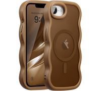 Kalanka-Coque Magn¿¿Tique Pour Iphone 16e Compatible Avec Recharge Sans Fil, Wave Frame ¿¿Tui En Silicone Liquide, Housse De Protection Antichoc Bumper Cover Case Avec Anti-Rayures, Dor¿¿