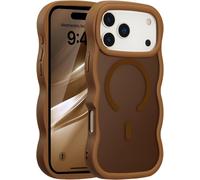 Kalanka-Coque Magn¿¿Tique Pour Iphone 17 Pro Max Compatible Avec Recharge Sans Fil, Wave Frame ¿¿Tui En Silicone Liquide, Housse De Protection Antichoc Bumper Cover Case Avec Anti-Rayures, Dor¿¿