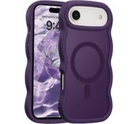 Kalanka-Coque Magn¿¿Tique Pour Iphone Air Compatible Avec Recharge Sans Fil, Wave Frame ¿¿Tui En Silicone Liquide, Housse De Protection Antichoc Bumper Cover Case Avec Anti-Rayures, Violet