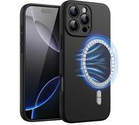 KALANKA-Coque Magnétique Silicone pour iPhone 16 Pro 6,3 Pouces, Compatible avec MagSafe, Toucher Doux et Soyeux, Étui Housse Protection Complète de l'Objectif de Caméra (Noir)