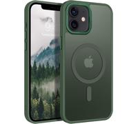 Kalanka-Coque Pour Iphone 12 Mini 5.4"" Compatible Avec Magsafe, Hybrid Magnétique Case Étui Translucide Mat Arrière Protection Caméra Housse Fine Antichoc Dos Anti Rayures, Vert