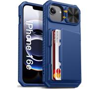 Kalanka-Coque Pour Iphone 16e [Fente Pour Carte] [Rfid Blocage], Protection Compl¿¿Te De L'appareil Photo, Militaire Antichoc ¿¿Tui Antid¿¿Rapante Anti-Rayures Rigide Case Pour Iphone 16 E 6.1"" 5g, B