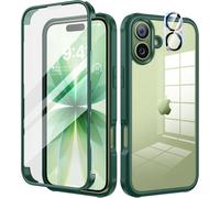 KALANKA-Coque pour iPhone 17 6,3 Pouces, Antichoc Housse avec Verre Tremp¿¿ et Cam¿¿ra Protecteur [9H HD] 360¡ã Prot¿¿g¿¿ Etui Double Face Case Robuste Transparent Int¿¿grale Coque pour iPhone 17 - Ve