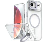 Kalanka-Coque Pour Iphone 17 Air Avec Support Compatible Avec Magsafe, Coque Avec B¿¿Quille Int¿¿Gr¿¿E Dos Transparente Anti-Transparent