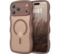 Kalanka-Coque Pour Iphone 17 Pro 6,3'' Compatible Avec Magsafe, Forme De Cadre Ondul¿¿, Magn¿¿Tique ¿¿Tui Translucide Mat Arri¿¿Re Protection Cam¿¿Ra Housse Fine Antichoc Dos Anti Rayures, Brun