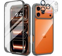 Kalanka-Coque Pour Iphone 17 Pro 6,3 Pouces, Antichoc Housse Avec Verre Tremp¿¿ Et Cam¿¿Ra Protecteur, 360¡Ã Prot¿¿G¿¿ Etui Double Face Case Robuste Transparent Int¿¿Grale Coque Pour Iphone 17 Pro - G