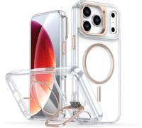 Kalanka-Coque Pour Iphone 17 Pro Max Avec Support Compatible Avec Magsafe, Coque Avec B¿¿Quille Int¿¿Gr¿¿E Dos Transparente Anti-Oro