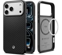 Kalanka-Coque Pour Iphone 17 Pro Max, Enzo Aramid T Magfit, [Fibre D'aramide, Contrôle Caméra] - Noir Argent
