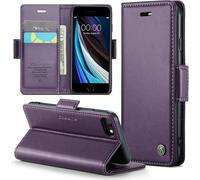 Kalanka-Coque Pour Iphone 8/7/6/Se 2020/2022 ¿¿Tui Portefeuille Cover En Cuir Pu Wallet Avec Cartes Magn¿¿Tique Et Rfid Protection Folio Housse Iphone Se 2/3 Case, Violet