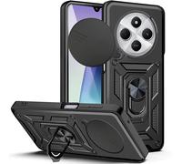 KALANKA-Coque pour Redmi 14C avec Support, Housse Redmi 14C Cache pour Cam¿¿ra Coulissante, Anti-Chute ¿¿tui Protection Cover Voiture Magn¿¿tique avec Ring Stand Redmi 14C 4G/5G/Poco C75 Case
