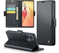 Kalanka-Coque Pour Reno 8 Pro Étui Portefeuille Cover En Cuir Pu Wallet Avec Cartes Magnétique Et Rfid Protection Antivol Folio Housse Reno 8 Pro Case, Noir
