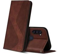 Kalanka-Coque Pour Samsung Galaxy M11 / Galaxy A11, Premium ?Tui Housse En Cuir De Protection Avec [Emplacements Cartes], Clapet Folio Portefeuille Pour Samsung Galaxy M11 / Galaxy A11 (Marron)
