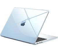 KALANKA-Coque Ultra-Mince Compatible avec MacBook Air 13 Pouces M4 M3 M2 2025 2024 2022 [Match Original Bleu Ciel] A3240 A3113 A2681, Mac 13.6"" Étui Rigide Protection - Cristal Bleu Ciel Transparent