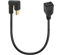 KALANKA-Cordon de câble Mini USB vers Type C, USB 3.1 Type C à Angle Droit mâle vers Mini 5 Broches B USB Adaptateur Femelle Ordinateur Portable, MacBook, caméra, Disque Dur (USB C/TypeC 180Degree)