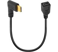 KALANKA-Cordon de câble Mini USB vers Type C, USB 3.1 Type C à Angle Droit mâle vers Mini 5 Broches B USB Adaptateur Femelle Ordinateur Portable, caméra, Disque Dur (USB C/TypeC Side)