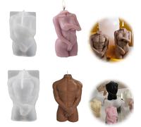 KALANKA-Corps de femme homme moule bougiemoule bougie siliconeForme de Bougie en Silicone 3DCréative Moule à Bougie pour la Fabrication de Bougies Aromathérapie Savon Gâteaux Chocolats
