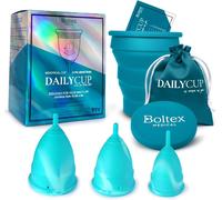 Kalanka-Coupe Menstruelle Daily Cup All-In-One Set De Boltex Medical. Conçue Pour Confort Quotidien. Comprend Un Stérilisateur, 3 Coupes Daily Cup : Tailles S, M, L Et Une Pochette
