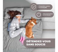 KALANKA-®, Coussin chauffant eléctrique, Pour le dos, Très faible consommation, 6 niveaux de chaleur, Arrêt automatique, Marque européenne, Les lombaires et cervicales, 40x30