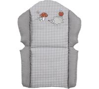 Kalanka-Coussin De Chaise Haute Combinée Adam & Eule - Facile À Nettoyer Et Lavable - Réducteur De Siège Confortable - Dès 6 Mois - Imprimé Hérisson - Carreaux Vichy Gris