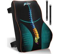 KALANKA-Coussin de Soutien Dorsal Ergonomique en Mousse à Mémoire - Support Lombaire Réglable pour Bureau, Voiture, Lit et Siège Auto, avec Sangales