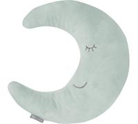 Kalanka-Coussin Décoratif Pour Chambre D'enfant En Forme De Lune Style - 30 X 25 Cm - Oreiller Bébé En Peluche - Visage Souriant Brodé - Vert Givré